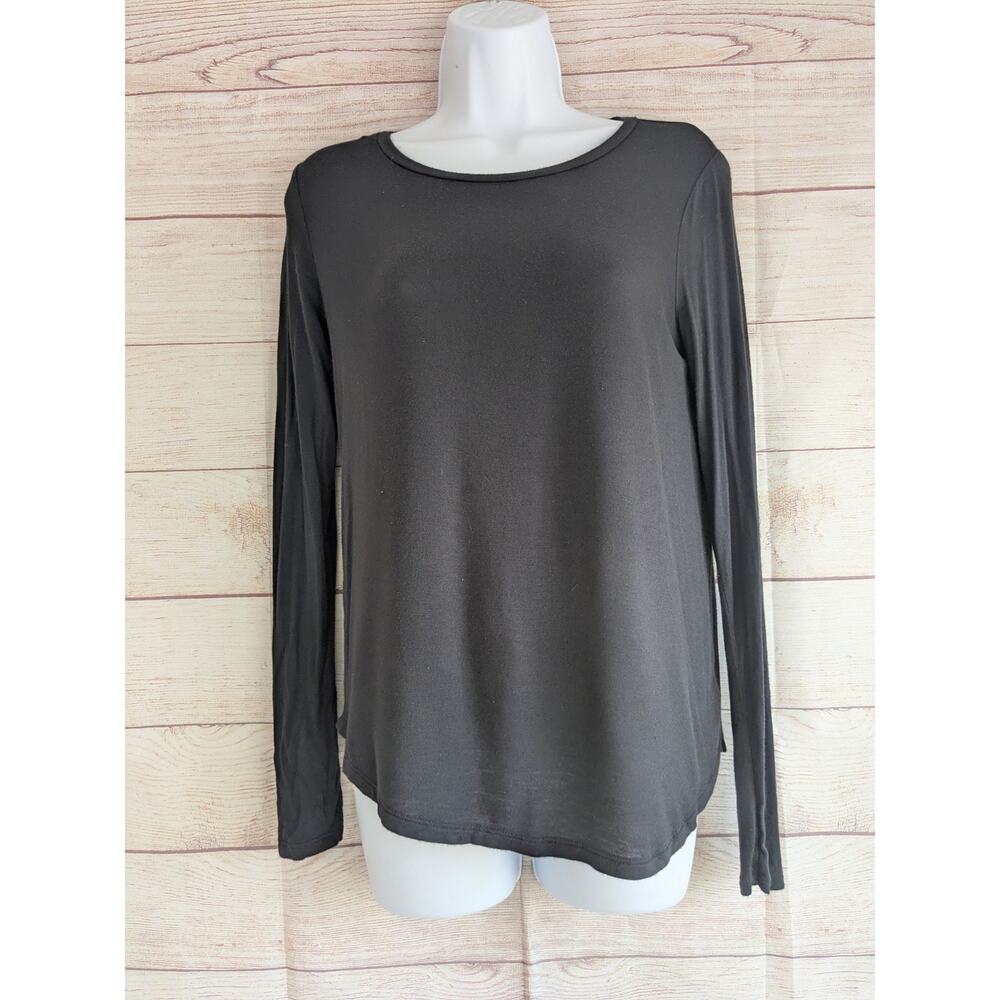 Aeropostale Aero Seriously Soft Long Sleeve Tee Size XS Black
